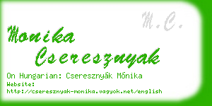 monika cseresznyak business card